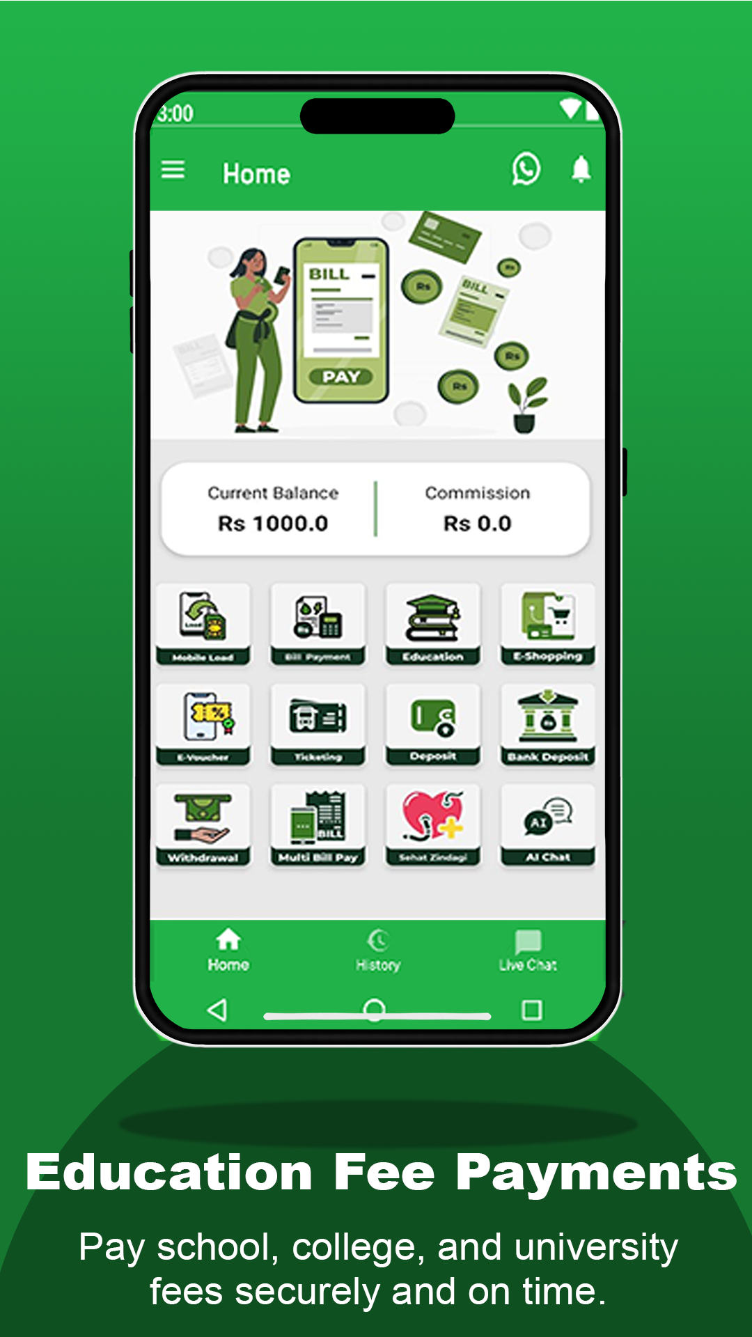 FCN Agent using app